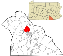 York County Pennsylvania incorporated and unincorporated areas Manchester township highlighted
